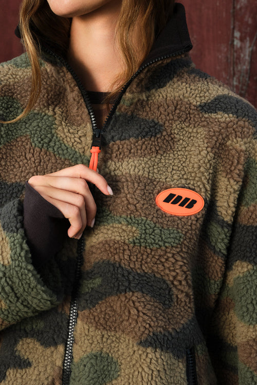 Woodland Camo Fleece Jacket